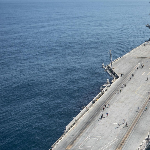 warship deck crew at stations